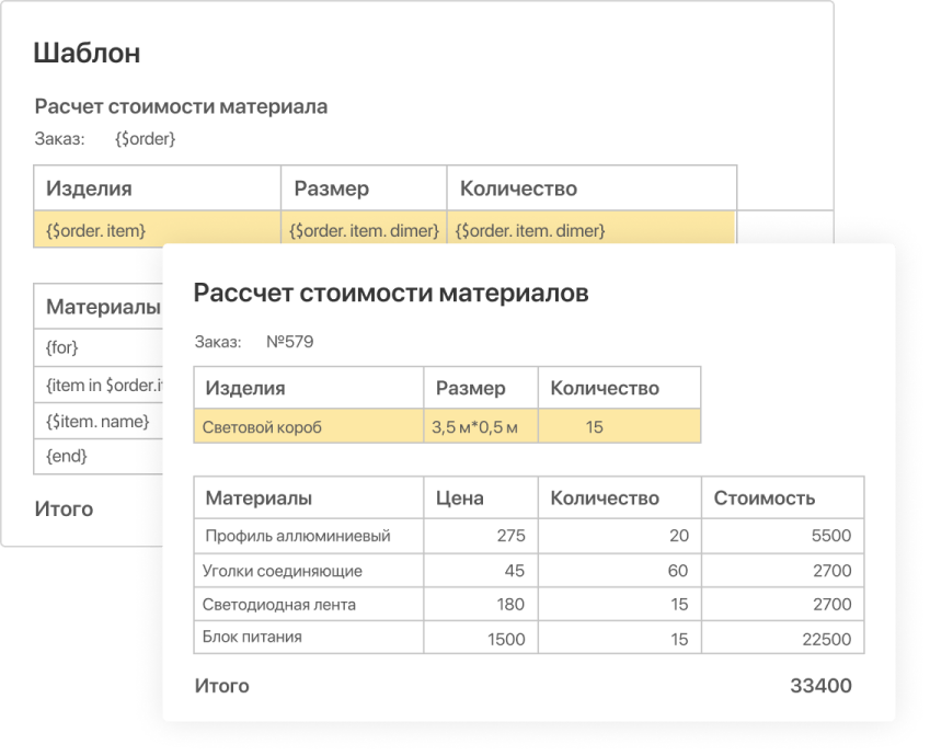 Автоматическое создание документов