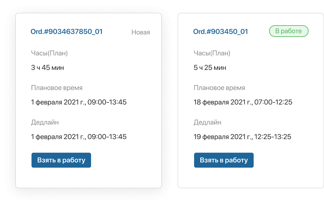 План на день для сотрудника
